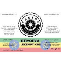Castro Etiyopya Natural Lekempti GR5 Kahve  250 Gr.
